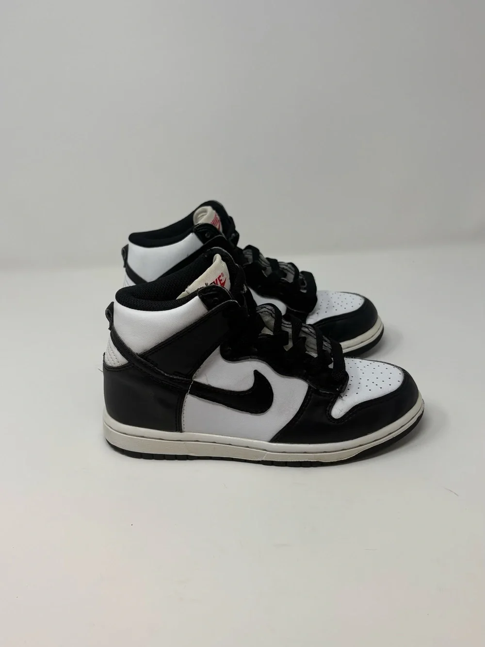 Nike Dunk High Panda Sneakers Black White Kids 13